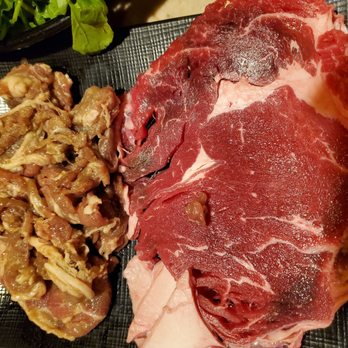 Hot Pot 757 Virginia Beach - Lamb with house special sauce (left) | 757 Angus steak - Hot Pot Near Me - Virginia Beach, Virginia