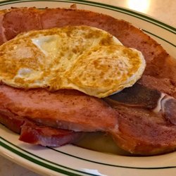Johnny O's Cafe - Ham and eggs, special order to customer.