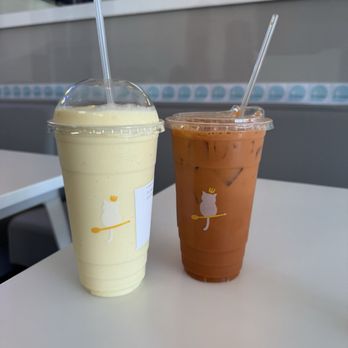Fly Me To The Moon - Mango Protein Smoothie 2/10, iced Thai tea 9/10 - Cafes Near Me - Syosset, New York Fly Me To The Moon - Mango Protein Smoothie 2/10, iced Thai tea 9/10 - Cafes Near Me - Syosset, New York