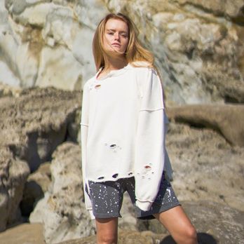 Maybe Crazy - Maybe Crazy Classic White Sweatshirt - Accessories Near Me - Los Angeles, California Maybe Crazy - Maybe Crazy Classic White Sweatshirt - Accessories Near Me - Los Angeles, California