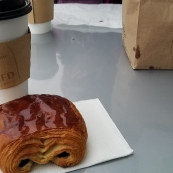 Leavened - Pan au chocolat and a coffee - Bakeries Near Me - Cleveland, Ohio