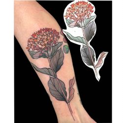 Red Rabbit Tattoo - Floral design by Bianca Sky
