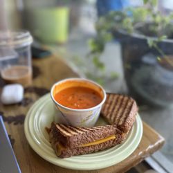 Caffe Amouri - Tomato Bisque and Grilled Cheese