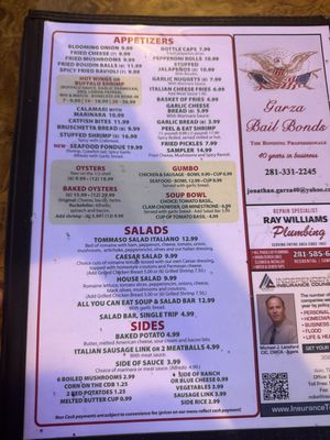 Menu photo 4 Tommasos Italian Grill Alvin, TX