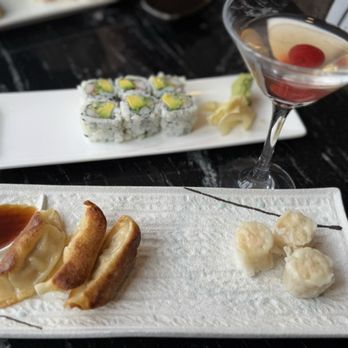 Hane Restaurant - Shrimp Gyoza & Pork Gyoza appetizers with lunch combo - Sushi Bars Near Me - New York, New York Hane Restaurant - Shrimp Gyoza & Pork Gyoza appetizers with lunch combo - Sushi Bars Near Me - New York, New York