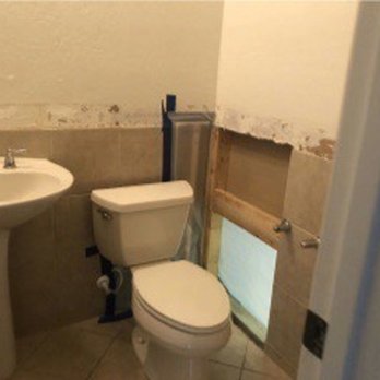 ASAP Restoration and Construction - Powder room where the leak originated - Damage Restoration Near Me - Tempe, Arizona
