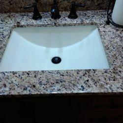 Sink fixtures after cleaning
