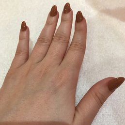 Kevin did these nails Oval shaped OPI color #67 Kevin did these nails Oval shaped OPI color #67