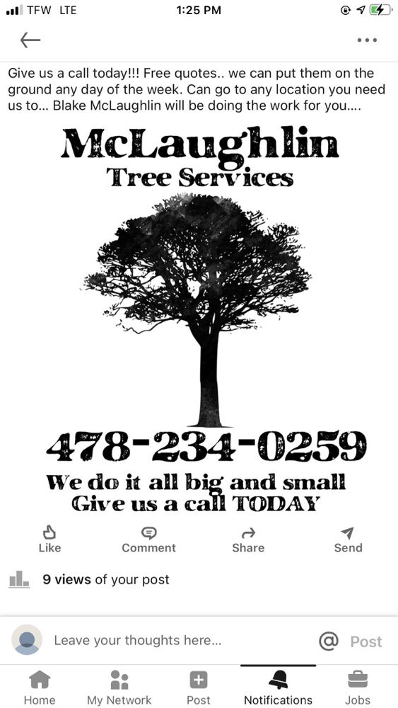 MCLAUGHLIN TREE SERVICES Haddock, Tree Services Phone