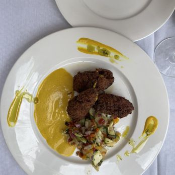 Modesto - Plating is very unappealing. Bacalao Croquettes- tasteless and thrown together. Same garnish veggies as the entrees! - Italian Near Me - Asheville, North Carolina