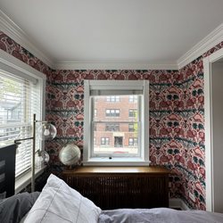 E R painting - We install this beautiful wall paper in chicago town. ‍