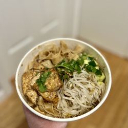 Junzi Kitchen - Furu sesame noodles with griddled tofu ($13)