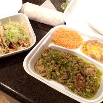 Aliberto's Mexican Food - Green chili plate and fish tacos. Yum! - Mexican Near Me - Maricopa, Arizona