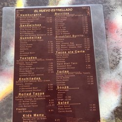 El Huevo Estrellado 2 - Menu