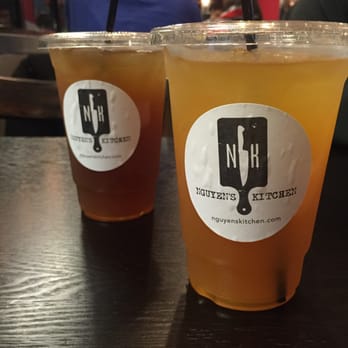 Nguyen's Kitchen - Winter melon + peach and lychee teas - Vietnamese Near Me - Orange, California