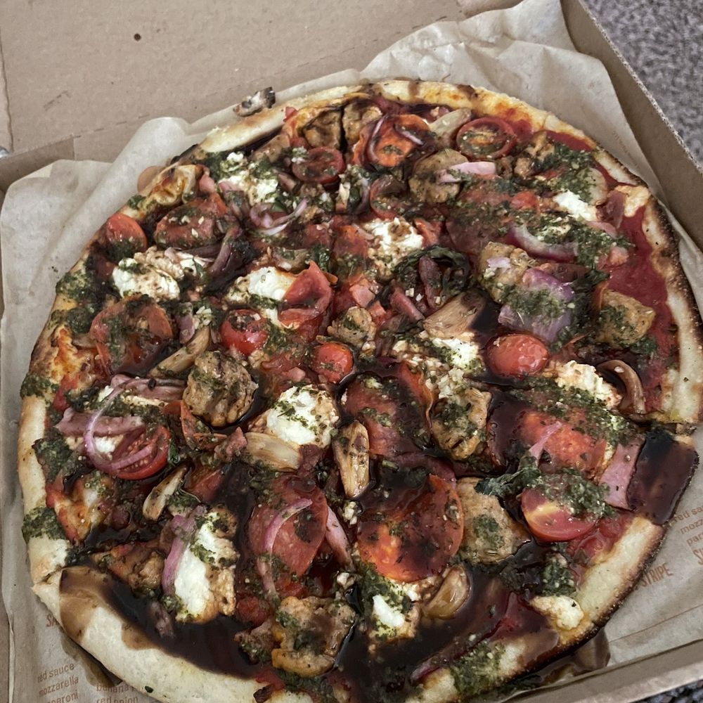 Blaze Pizza - When you ask for a light drizzle and get the total opposite. - Salad Near Me - Gold River, California Blaze Pizza - When you ask for a light drizzle and get the total opposite. - Salad Near Me - Gold River, California