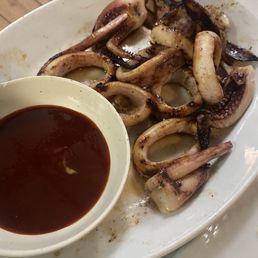 Ikayaki aka grilled squid Ikayaki aka grilled squid