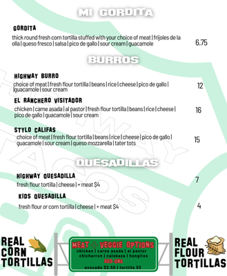 Menu photo 2 Highway Tacos Santa Ynez, CA