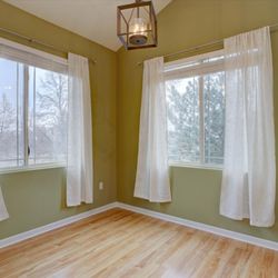 The curtain on the left is cut off.