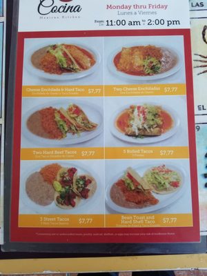Menu photo 3 La Cocina Economica Phoenix, AZ