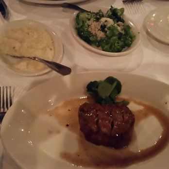 Morton's The Steakhouse - Filet, mashed and broccoli florets - Steakhouses Near Me - Troy, Michigan