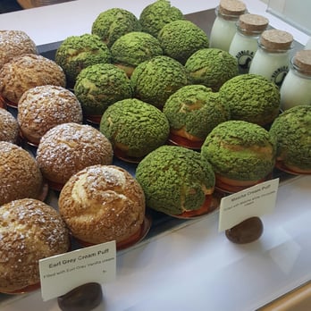 Bibble & Sip - Matcha Cream Puffs & Earl Grey Cream Puffs! Amazingly delicious !!! - Coffee & Tea Near Me - New York, New York
