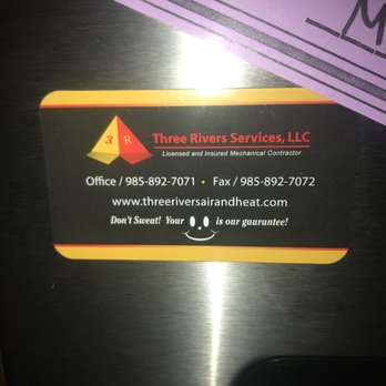 Three Rivers Services - Magnet business card - Heating & Air Conditioning/HVAC Near Me - Covington, Louisiana Three Rivers Services - Magnet business card - Heating & Air Conditioning/HVAC Near Me - Covington, Louisiana