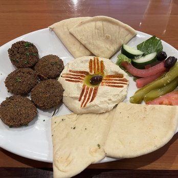 Mazaya Cafe - Falafel plate - Mediterranean Near Me - Albuquerque, New Mexico Mazaya Cafe - Falafel plate - Mediterranean Near Me - Albuquerque, New Mexico