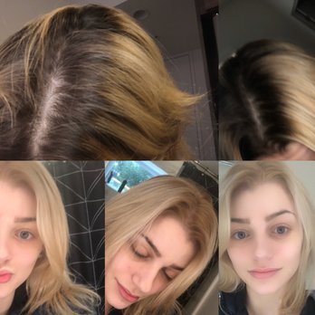 Simply Glamour - Top = my awful roots before, bottom pics = after the hair magic! so happy!! Easy, fast, and no bleach necessary - Hair Stylists Near Me - West Hollywood , California Simply Glamour - Top = my awful roots before, bottom pics = after the hair magic! so happy!! Easy, fast, and no bleach necessary - Hair Stylists Near Me - West Hollywood , California