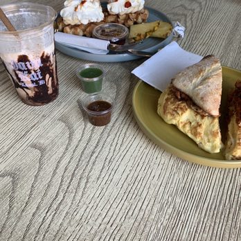 Java Kai Kauai - Tropical Waffles , Portuguese sausage sandwich, - Breakfast & Brunch Near Me - Kapaa, Hawaii