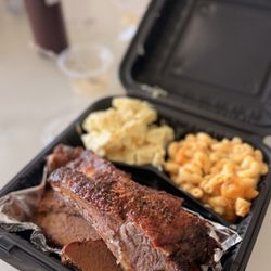 I Que BBQ - Beef ribs and brisket.