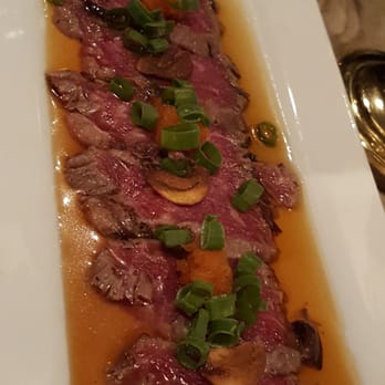 Hy's Steak House - Amaaazing steak carpaccio with a lite ponzu, shredded daikon and garlic chips - Steakhouses Near Me - Honolulu, Hawaii Hy's Steak House - Amaaazing steak carpaccio with a lite ponzu, shredded daikon and garlic chips - Steakhouses Near Me - Honolulu, Hawaii