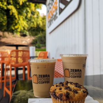 Zebra House Coffee - Banana chocolate chip muffin, iced soy latte, PB banana protein shake - Coffee & Tea Near Me - San Clemente, California Zebra House Coffee - Banana chocolate chip muffin, iced soy latte, PB banana protein shake - Coffee & Tea Near Me - San Clemente, California