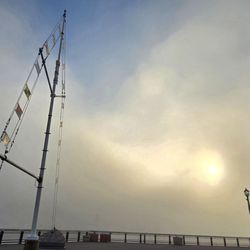 Eureka Boardwalk - Cool foggy morning