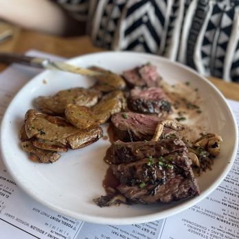 Sixty Vines - Wood grilled bavette steak with potatoes - Wine Bars Near Me - Houston, Texas