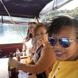 My friends and I on the yacht