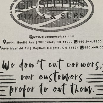 Giuseppe's Pizza & Subs - Box - Pizza Near Me - Wickliffe, Ohio Giuseppe's Pizza & Subs - Box - Pizza Near Me - Wickliffe, Ohio