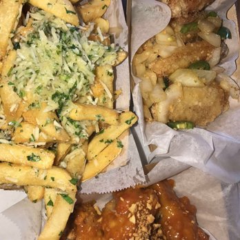 Fire Wings - Garlic Fries, Peanut Butter, and Salt and Pepper. - Chicken Wings Near Me - Sacramento, California Fire Wings - Garlic Fries, Peanut Butter, and Salt and Pepper. - Chicken Wings Near Me - Sacramento, California
