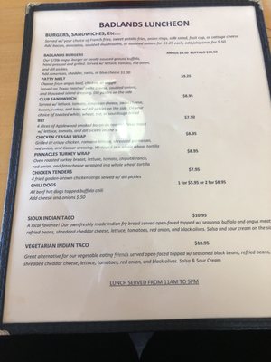 Menu photo 5 Cedar Pass Lodge Cafe Interior, SD Menu photo 5 Cedar Pass Lodge Cafe Interior, SD
