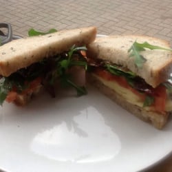 Coffee House and Deli - Cheese, caramelised red onion chutney tomato with mixed leaves.