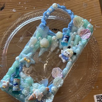 Hello Pottery - So fun and cute I made an ocean themed phone case! - Paint-Your-Own Pottery Near Me - Irvine, California