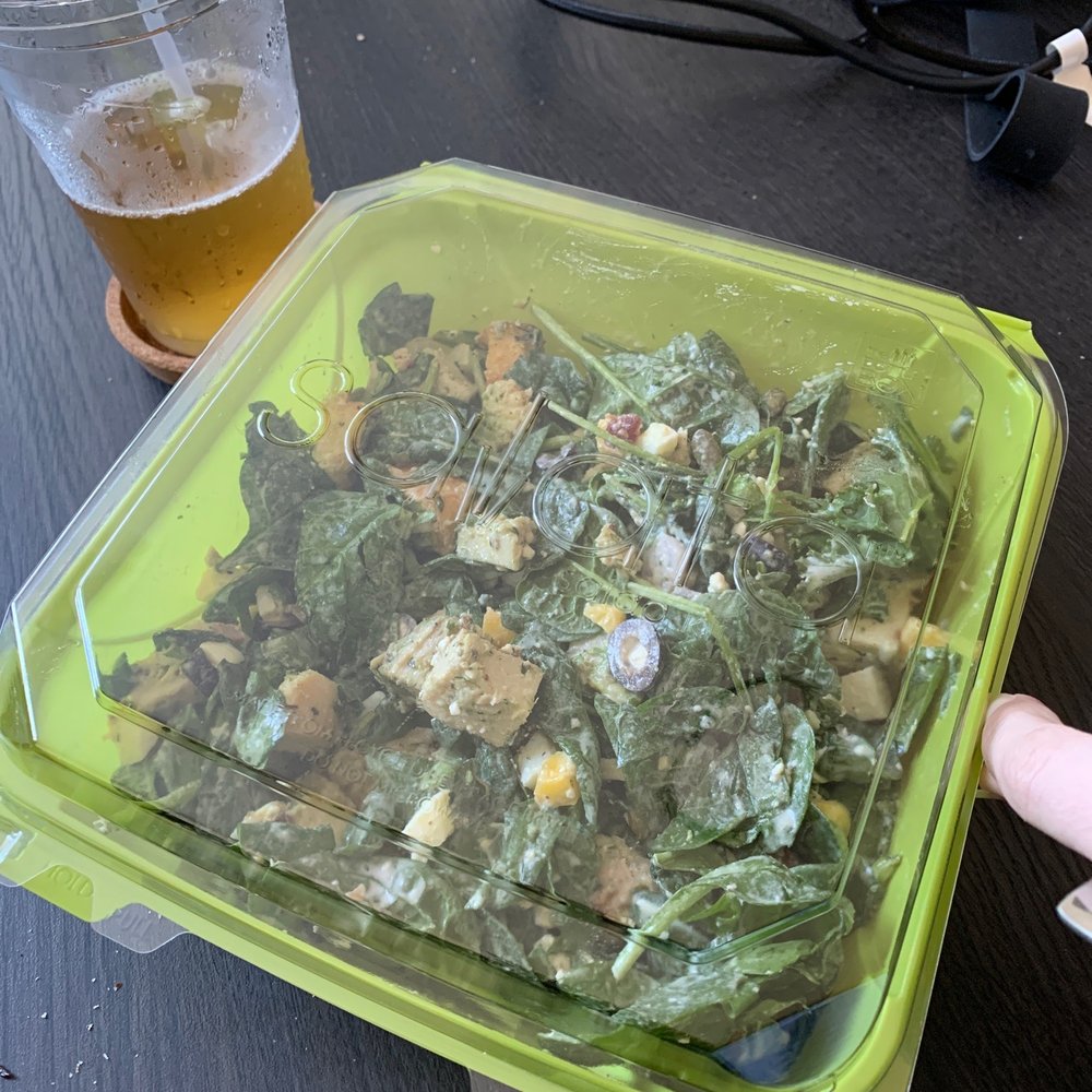 Spinach, and chicken pesto, create your own regular salad!