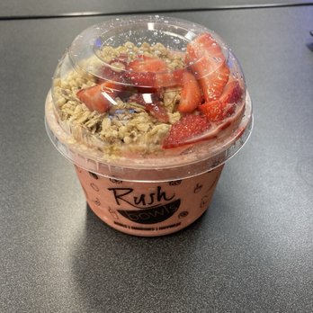 Rush Bowls - Oasis Bowl w/ granola, honey, & strawberries - Acai Bowls Near Me - Raleigh, North Carolina Rush Bowls - Oasis Bowl w/ granola, honey, & strawberries - Acai Bowls Near Me - Raleigh, North Carolina
