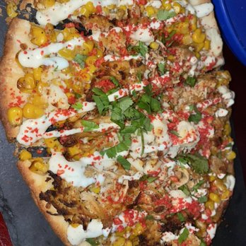 Blue Moon Cafe - Mexican street corn flatbread (not 100% sure of the name) - American Near Me - Fayetteville, North Carolina