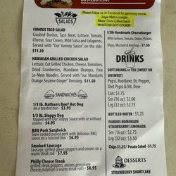 Whatch Got Cookin - Menu
