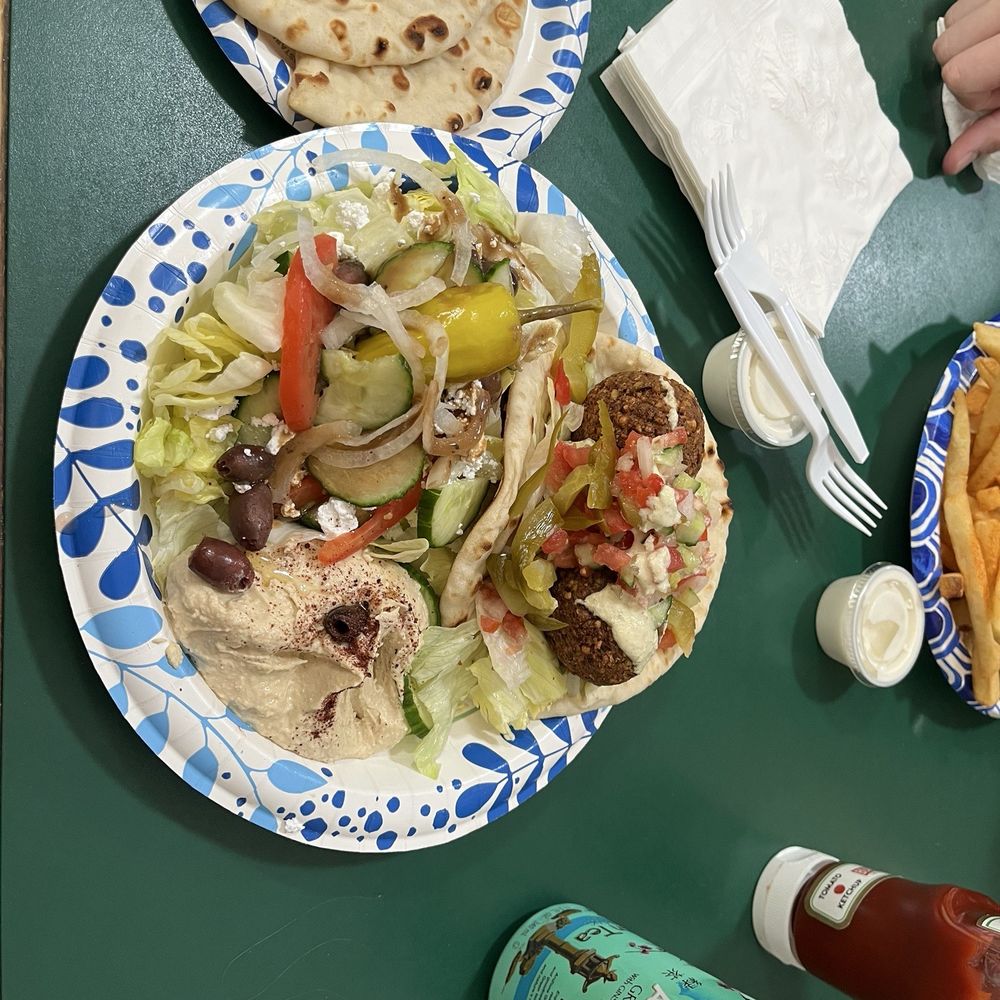Babylon Cafe - Pick 3; Felafel, Greek salad, and Hummus - Greek Near Me - Richmond, Kentucky