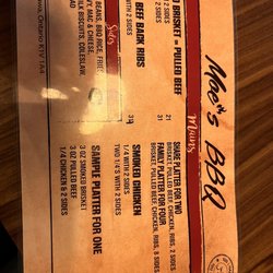 Moe's BBQ - Menu