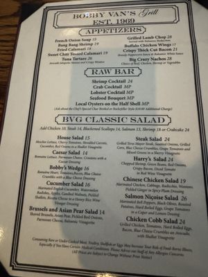 Menu photo 2 Bobby Van's Grill Washington, DC, DC Menu photo 2 Bobby Van's Grill Washington, DC, DC