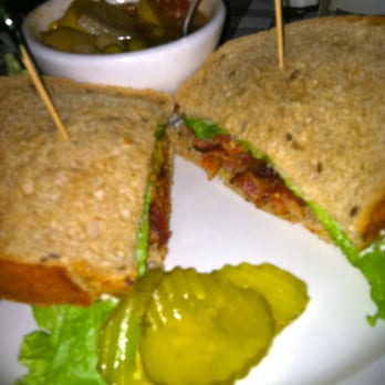 Dish - BLT with fried green tomatoes and small side serving of vegetable soup - Southern Near Me - Charlotte, North Carolina Dish - BLT with fried green tomatoes and small side serving of vegetable soup - Southern Near Me - Charlotte, North Carolina