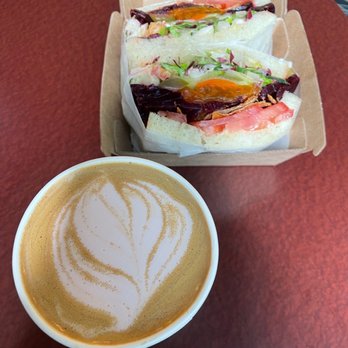 Aiyaohno Cafe - Vegan BLT sandwich and sakura latte - Cafes Near Me - Vancouver, British Columbia Aiyaohno Cafe - Vegan BLT sandwich and sakura latte - Cafes Near Me - Vancouver, British Columbia